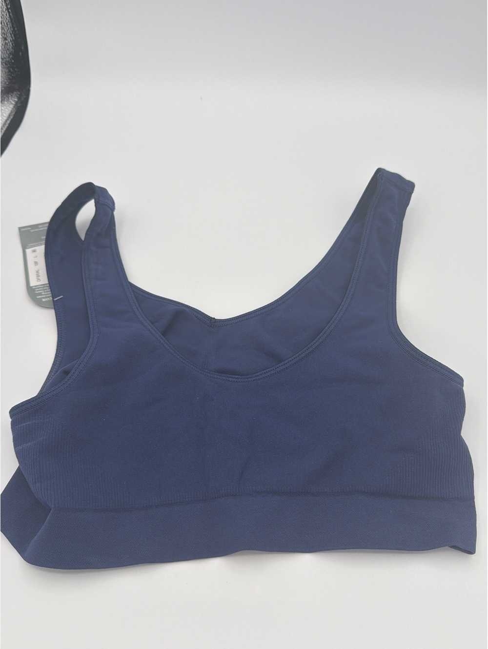 Bali Smooth Support Seamless Bralette with Wide No-Dig Straps, Size Large, Navy
